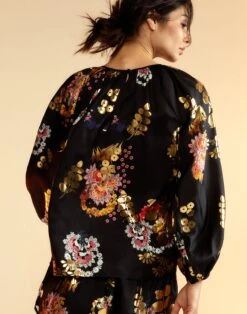 CYNTHIA ROWLEY Alice Silk Blouse -Cynthia Rowley Shop foil13