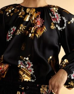 CYNTHIA ROWLEY Alice Silk Blouse -Cynthia Rowley Shop foil9