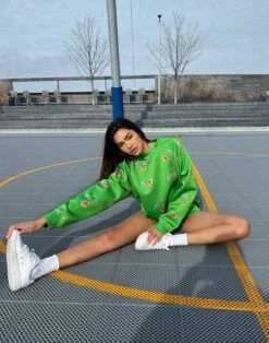 CYNTHIA ROWLEY Bonded Pullover 11 CYNTHIA ROWLEY Bonded Pullover -Cynthia Rowley Shop green1 9c8c1f2a 96d5 4b1d 93ab 0d0c2fcc19db