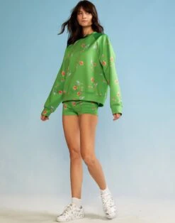 CYNTHIA ROWLEY Bonded Pullover 9 CYNTHIA ROWLEY Bonded Pullover -Cynthia Rowley Shop greenprintshorts3 6d6999fb b5e0 49dd af16 055b7892bd6a