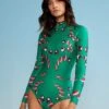 CYNTHIA ROWLEY Vine Floral High Cut Wetsuit