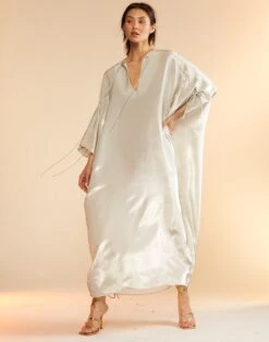 CYNTHIA ROWLEY Silk Lame Kaftan -Cynthia Rowley Shop lame11