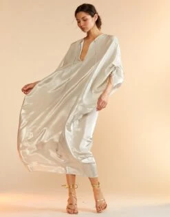 CYNTHIA ROWLEY Silk Lame Kaftan -Cynthia Rowley Shop lame21