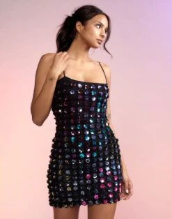 CYNTHIA ROWLEY Bella Sequin Applique Dress -Cynthia Rowley Shop multicolor8