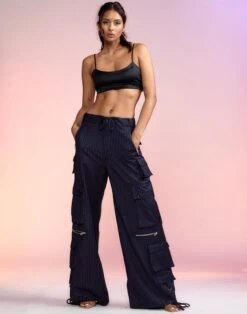 CYNTHIA ROWLEY Pinstripe Cargo Pants -Cynthia Rowley Shop pin2