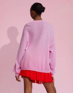 CYNTHIA ROWLEY Intarsia Cardigan -Cynthia Rowley Shop pink1 16fb21b3 0e3b 44e8 9d04 5dabb0f22d10