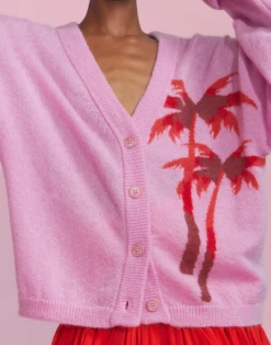 CYNTHIA ROWLEY Intarsia Cardigan -Cynthia Rowley Shop pink2 2bbc4631 ee35 4a63 bc73 ef04e8ec2a10