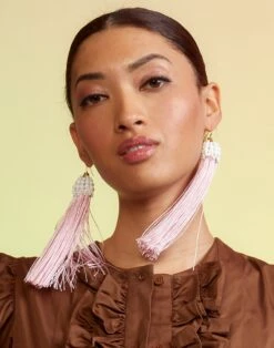 CYNTHIA ROWLEY Beaded Tassel Earrings