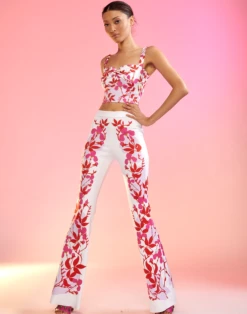 CYNTHIA ROWLEY Devi Bonded Tank -Cynthia Rowley Shop redfloral3