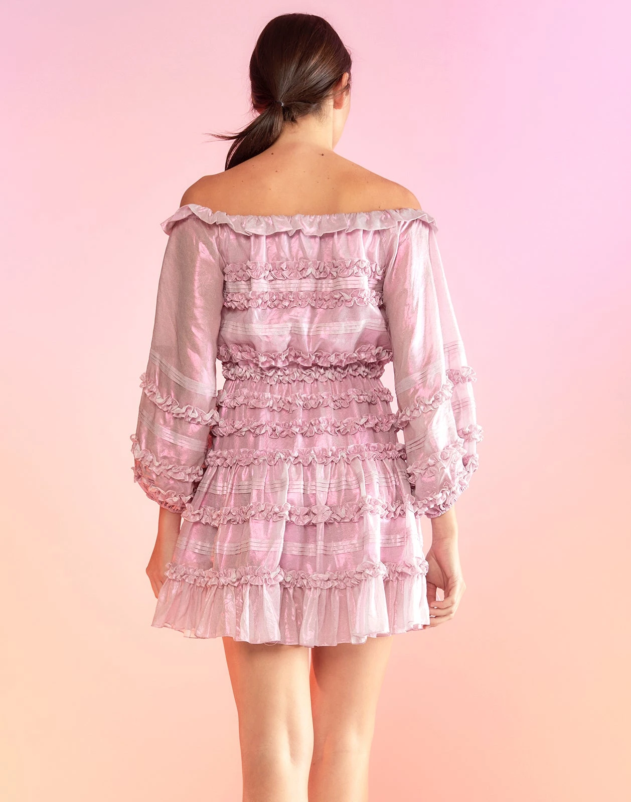 CYNTHIA ROWLEY Ella Foil Metallic Dress 6 CYNTHIA ROWLEY Ella Foil Metallic Dress - Image 6