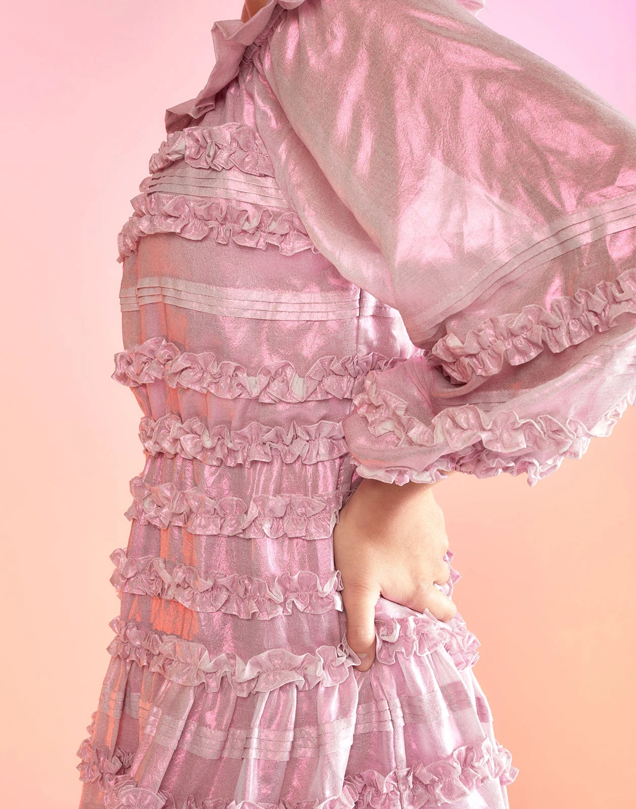 CYNTHIA ROWLEY Ella Foil Metallic Dress 7 CYNTHIA ROWLEY Ella Foil Metallic Dress - Image 7