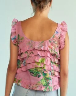 CYNTHIA ROWLEY Nola Ruffle Tank Blouse -Cynthia Rowley Shop ruffle11 c8f14c16 9d08 4f58 a4fa 4bf73473e8e5