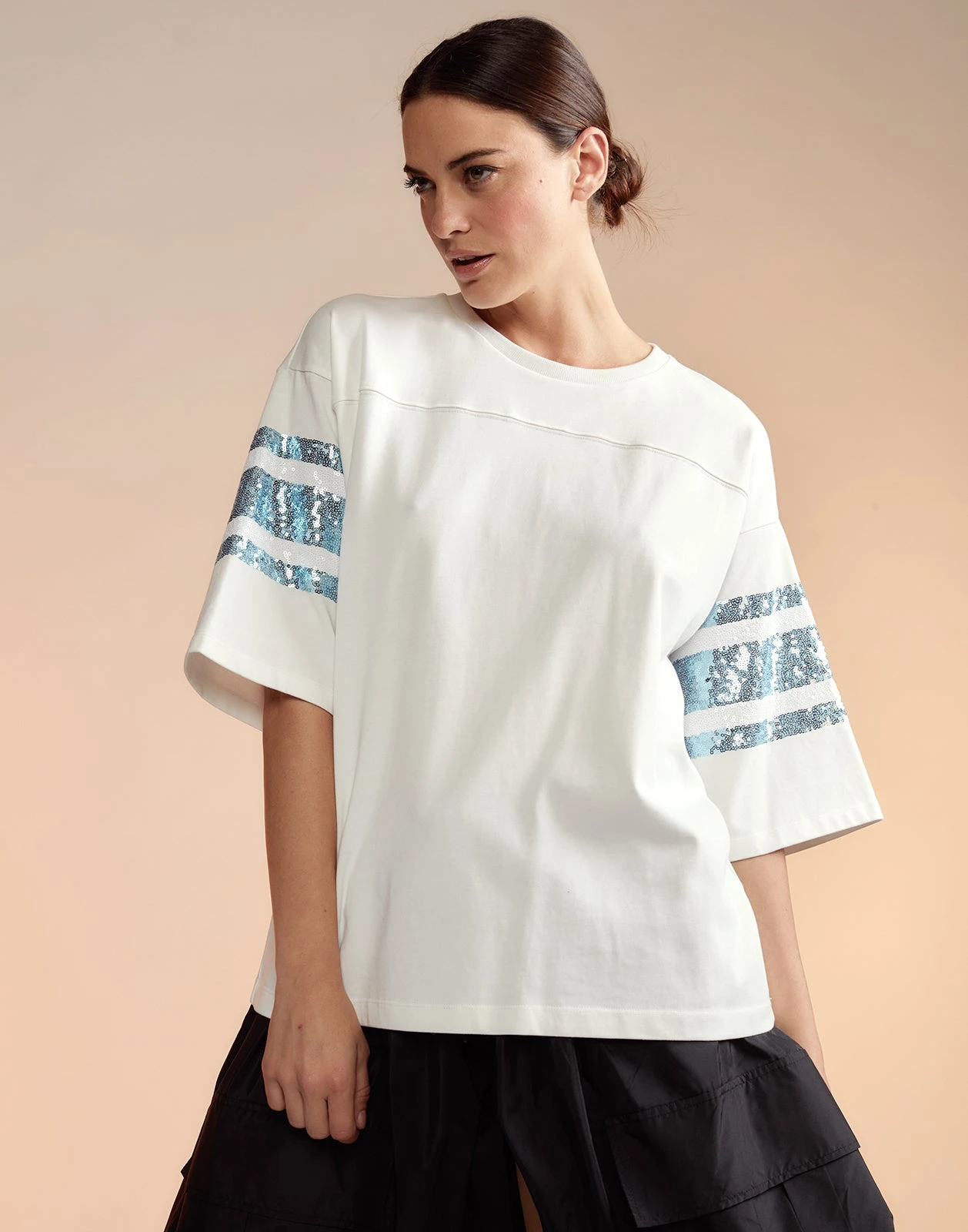 CYNTHIA ROWLEY Sequin Football Jersey 2 CYNTHIA ROWLEY Sequin Football Jersey - Image 2