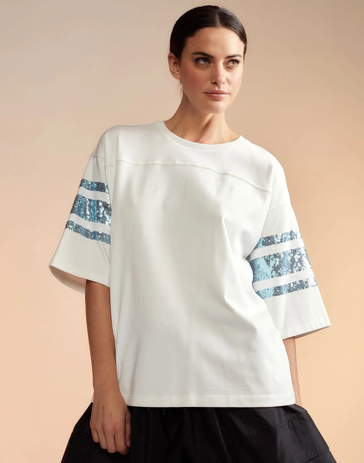 CYNTHIA ROWLEY Sequin Football Jersey 3 CYNTHIA ROWLEY Sequin Football Jersey - Image 3