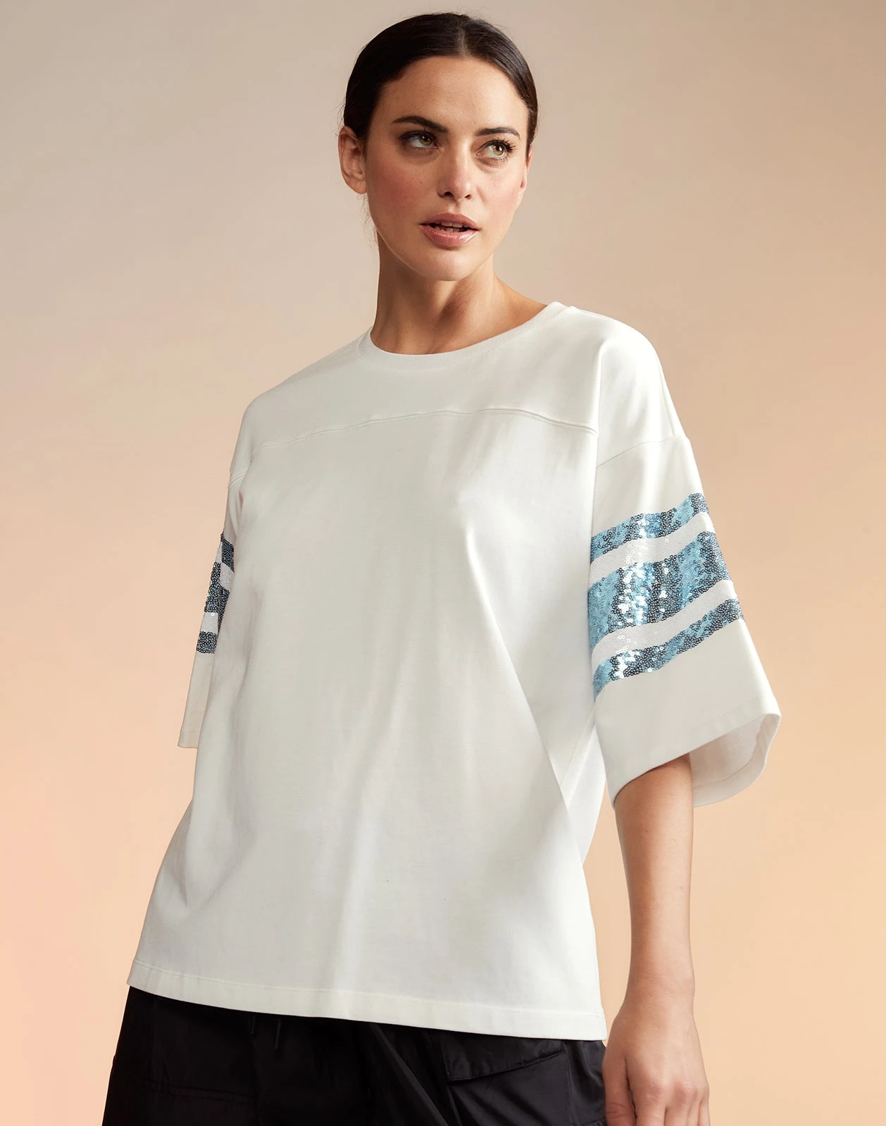 CYNTHIA ROWLEY Sequin Football Jersey 4 CYNTHIA ROWLEY Sequin Football Jersey - Image 4