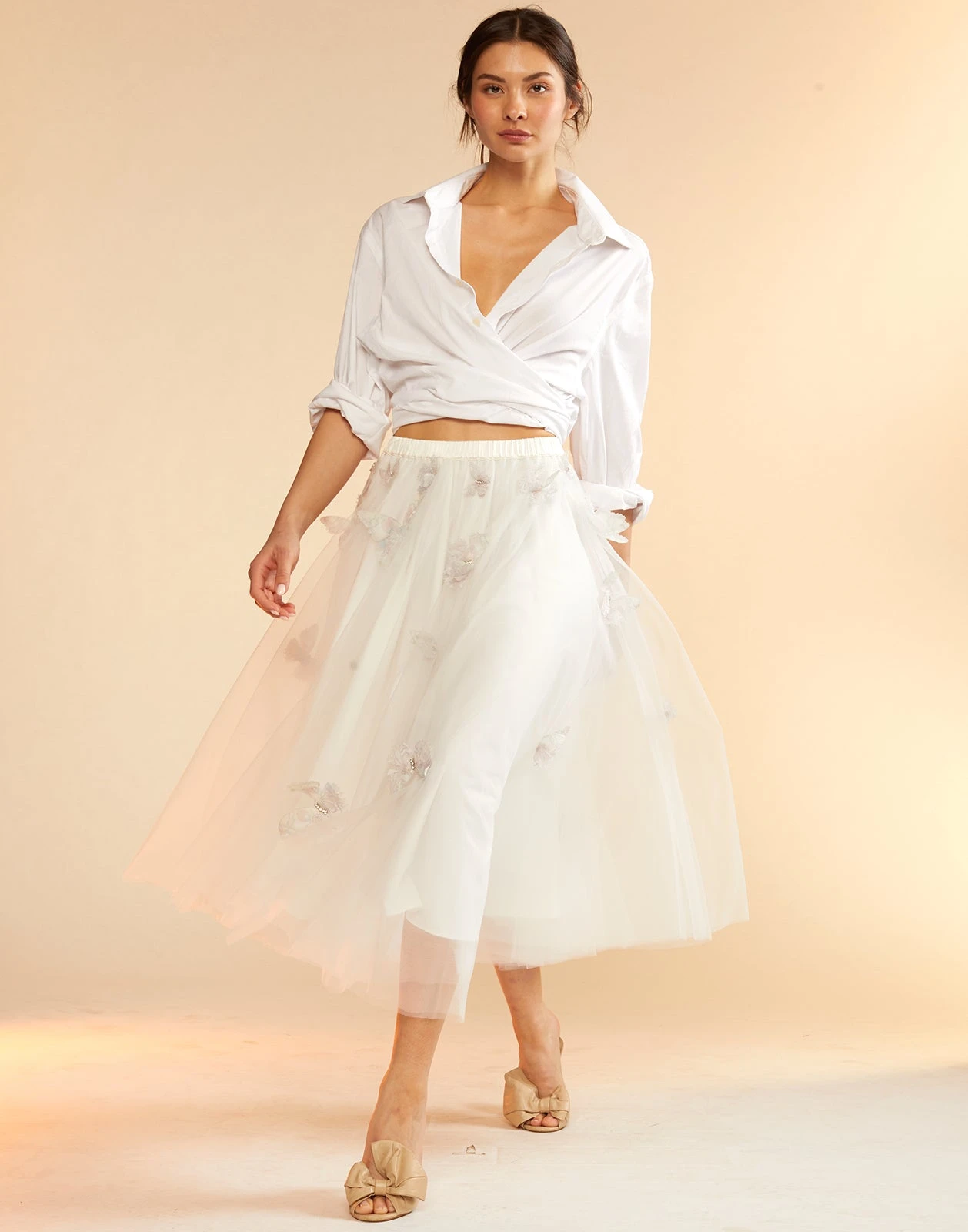 CYNTHIA ROWLEY Butterfly Tulle Skirt 2 CYNTHIA ROWLEY Butterfly Tulle Skirt - Image 2