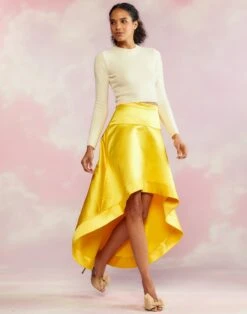 CYNTHIA ROWLEY Livia Satin Skirt