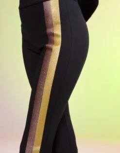 CYNTHIA ROWLEY Glitter Stripe Bonded Pants -Cynthia Rowley Shop stripenew2