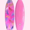 CYNTHIA ROWLEY Custom Short Surfboard - Gradient Corals