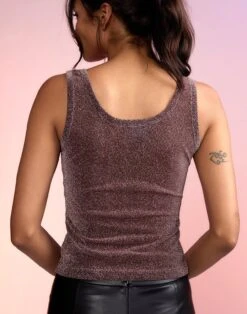 CYNTHIA ROWLEY Glitter Tank -Cynthia Rowley Shop taupetank5