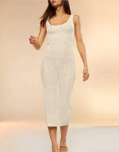 CYNTHIA ROWLEY Zia Crochet Knit Dress -Cynthia Rowley Shop whitemeshtank6