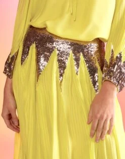 CYNTHIA ROWLEY Selene Sequin Skirt -Cynthia Rowley Shop yellow2copy