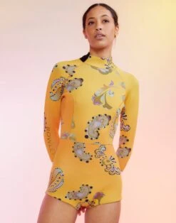 CYNTHIA ROWLEY Sunrise Paisley Wetsuit -Cynthia Rowley Shop yellow5 2fee1ab2 5b3c 44ce b657 ca16e0c15242